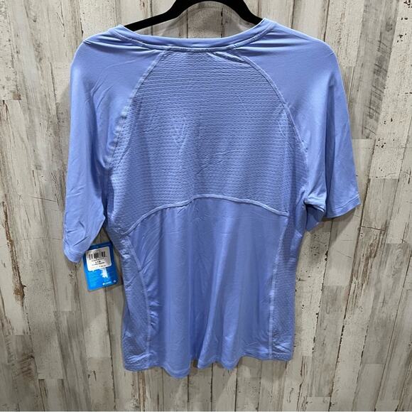 Columbia Women’s Maplegate Blue Performance Shirt Quick Dry Fishing Large - Picture 5 of 7